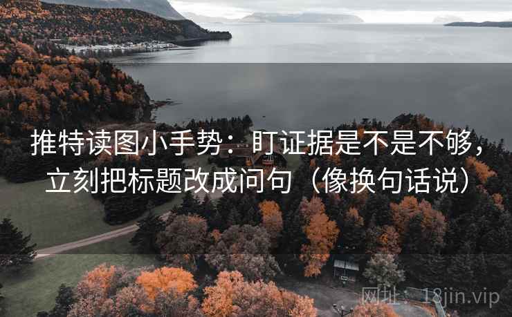 推特读图小手势：盯证据是不是不够，立刻把标题改成问句（像换句话说）